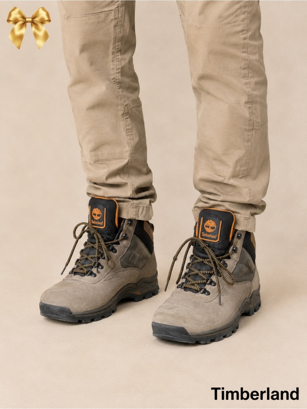 Timberland Waterproof Hiking Boots Men’s 10 Gray Orange